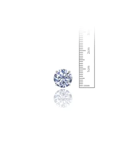 14K White Gold 10MM Round CZ Pushback Stud Earrings>Isaac Mizrahi Sale