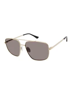 Men's Contemporary Square Navigator Sunglasses><noscript><img width=