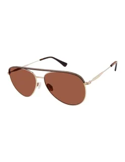 Men's Contrasting Classic Aviator Sunglasses><noscript><img width=