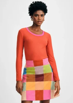 Scoop Neck Rib Top>Isaac Mizrahi Store